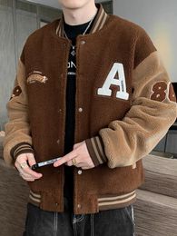 Mens Jackets Jacket Spring Thick Wool Warm Bomber Street Clothing Fashion Letter Embroidery 2024 Winter Baseball 231118