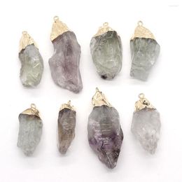 Pendant Necklaces 1pc 10x30-20x55mm Fashion Crystal Irregular Shaped Stone Pendants Natural Semi-precious DIY For Making Necklace Earrings