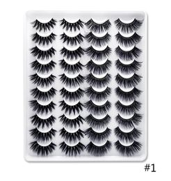 Whole 20 pairs in one tray 3D mink natural eyelashes set Factory 2416595