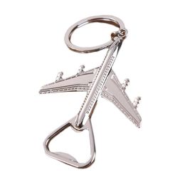 Keychain bottle Beer Opener gole key Chain Aeroplane Ring Promotional Golden Creative Wedding Guest party Favour 12 LL