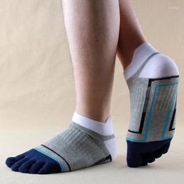 Men's Socks 3 Pairs Cotton Men Four Seasons Five Finger Sweat Colourful Male 5 Toe Ankle Sandal