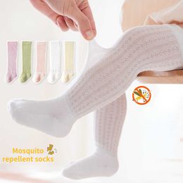 2023 Baby Socks Summer Thin Cotton Socks Mesh Baby Socks Boneless Mosquito Proof Knee Length Socks