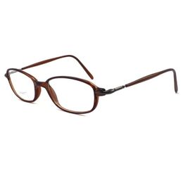 Sunglasses Frames Fashion Vintage Oval Eyeglasses Men & Women Frame Slim Flexible Hinge Brown Eyewear Glasses LX-S4177