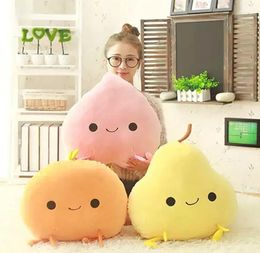 Cuddly Fruits Plush Toy Stuffed Plants Mango Orange Peach Pear Vegetables Decor Props Kids Nursing Pillow MX2007166068122