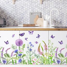 Wall Stickers Plant Flower Dandelion Sticker Landscape Butterfly For Living Room Bedroom Background Decor Window Cupboard Decals