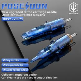 Tattoo Needles POSEIDON RS RL RM M1 Tattoon Ink Cartridge Needle with Thin Film Safety for onetime tattoo needles artists 231117