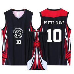 Outdoor T-Shirts Quick Dry Breathable Men Basketball Jerseys Custom Personalised DIY For Youth Adult Top And Shorts Set High Quality Fabric 231117