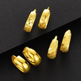 Hoop Earrings & Huggie Yellow Gold Filled Classic Vintage Women Jewelry GiftHoop