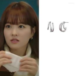 Stud Earrings Korean Drama The One Day Destruction Entered Front Door Of My House Park BoYoung Star's High Quality And Fashionable