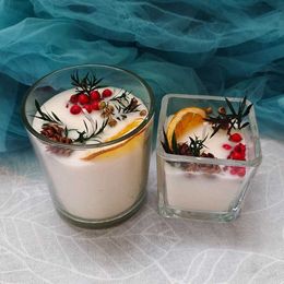 Scented Candle Glass Cup Soy Wax Scentd Candles Beautiful Home Decor Nice Party Candles for Wedding Wonderful Gifts Emergency Candles Household Z0418