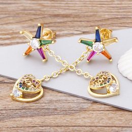Dangle Earrings AIBEF High Quality Romantic Design Sweet Heart Love Drop Women Trendy Luxury Crystal CZ Jewelry Long