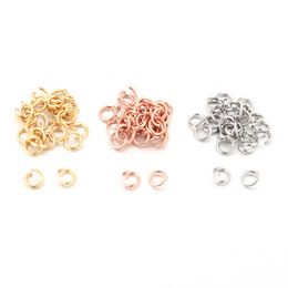 100pcs Stainless Steel Water Gold Plating Jump Rings Split Rings for Jewelry Making DIY Necklace Findings Crafts Accessories Jewelry MakingJewelry Findings