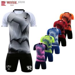 Collectable 23/24 New in Soccer Uniform Outfit for Men Children Dry Fit Sublimation Blank Club Team Training Football Jersey Suit Custom Q231118