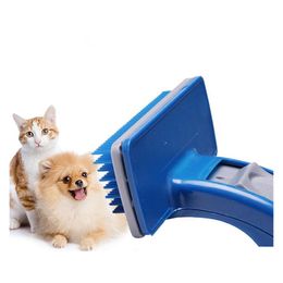 Dog Grooming Pet Dog Grooming Matic Hair Removal Comb Push Plate Cat Mas Anti Shedding One-Click Drop Delivery Home Garden Pet Supplie Dh1Yp