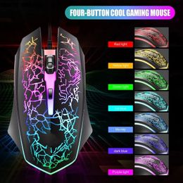 Mice ITLY D620 Ergonomic Wired Gaming Mouse USB Computer Lighting Mause Gamer 4 Button LED Silent for PC Laptop 231117