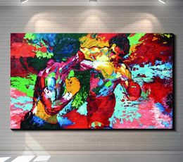 Rocky Vs Apollo Leroy Neiman Boxing Canvas Prints Wall Art Oil Painting Home Decor Unframed Framed25483507975