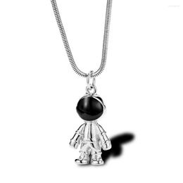 Pendant Necklaces Jewellers Stainless Steel Astronaut Robot Style Necklace Jewellery Gift For Him With Chain