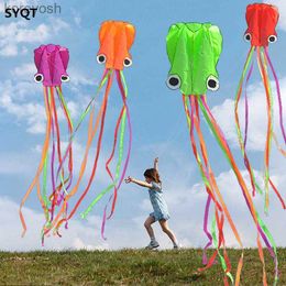 Kite Accessories 3m Octopus Kite Cartoon Animal Outdoor Easy-to-fly Soft Kite with Sled Christmas/Halloween Gifts Kites for Adults High QualityL231118