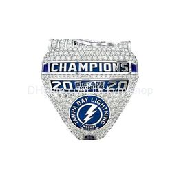 Cluster Rings Fanscollectiontampa Bay Lightning 2004 Ice Hockey Champions Team Championship Ring Sport Souvenir Fan Promotion Gift W Dhsb2