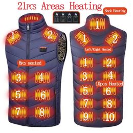 Men's Vests 17PCS Areas Heated Vest Jacket USB Men Winter Electrically Heated Thermal Waistcoat for Hunting Hiking Warm Hunting Jacket 231117