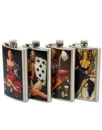 Creative Popular Stainless Steel Hip Flask 8oz Female Model Whiskey Liquor Wine Flask Personalised Outdoor Flagon Preferred288r3451405