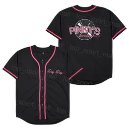 Moive Pinkys Baseball Jersey Record Shop Next Friday Black Pinky's College University Pure Cotton Breathable Cooperstown Cool Base Vintage Embroidery Uniform