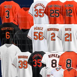 8 Cal Ripken Jr Baltimore''Orioles''Men Baseball Jerseys Felix Bautista Austin Hays Yennier Cano Adley Rutschman Ryan Mountcastle Cedric Mullins Anthony Santander