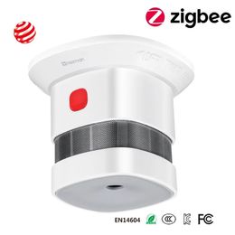 Smart Power Plugs HEIMAN Zigbee Smoke Detector Home system 2 4GHz High sensitivity Safety Prevention Sensor 231117