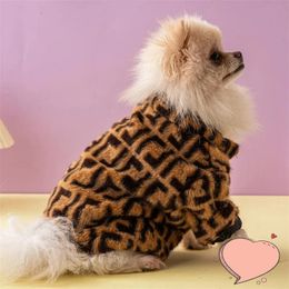 Dog Apparel Designer Dog Clothes Fur Coat Classic Dogs Jacket Teddy Bichon Bulldog Schnauzer Outerwears Clothing Pet Supplies