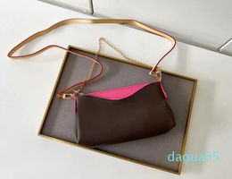 Designer womens shoulder bag luxury PALLAS handbags brown flower letters chains bags leather small crossbody purses ladies fashion clutch wholesale