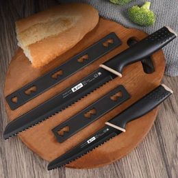 2pcs/set Bread Knife Stainless Steel Serrated Knife Household Special Knife For Cutting Bread Toast Saw Knife Sandwich Baking Tools