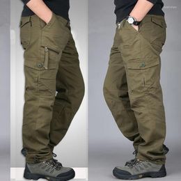 Men's Pants Spring Autumn Men Military Baggy Overalls Multi Pocket Long Slacks Trousers Cotton Pantalon Cargo Homme Plus Size M-5XL