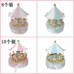 Gift Wrap European Wedding Cake Box Creative Candy Packaging Fairy Tale Beautiful Carousel Pastry Birthday Party Supplies