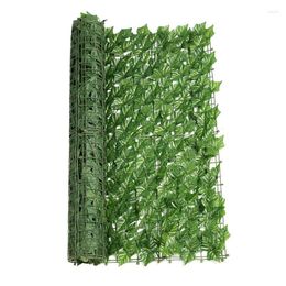 Decorative Flowers Privacy Fence Wall Screen 19.6x118in Artificial Ivy Joint Prevent Leaves Falling Off Faux Hedge Panels