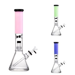 Vintage PREMIUM perc Glass Bong Water Hookah 14INCH Smoking Pipes With Bowl or banger Original Glass Factory can put customer logo by DHL UPS CNE