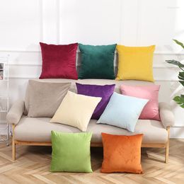Pillow Peach Skin Velvet Throw Covers Soft Solid Square Case For Couch 18 X Inches 45 Cm