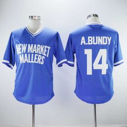 Moive Baseball 14 Al Bundy Jerseys New Market Mallers College Cooperstown Vintage Team Cool Base University Pullover Retro Breathable Embroidery Team Blue Color