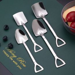 Stainless Steel Shovel Watermelon Spoon Children Dessert Cake Ice Cream Scoop Fruit Salad Scoops Kitchen Dinnerware Shovels C027