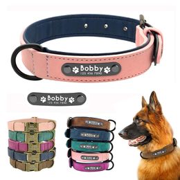 Dog Collars Leashes Personalised dog collar with no engraved name ID tag for small medium large dogs puppies bulldogs and beagles 231117