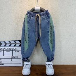 Jeans Kids Boys Jeans Spring and Autumn Trousers Children's Baby Casual Pants Children's Fashion Casual Jeans 4 6 8 1 0 12Y 230418