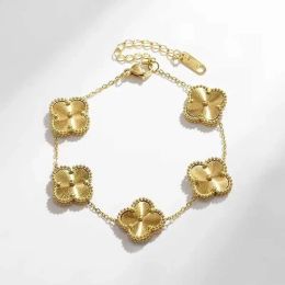 Designer Luxus Neue Klassische Klee Armbänder Frauen Vier Blatt Anhänger Halsketten Armband Ohrring Gold Silber Schmuck Damen Verlobung Party geschenk F6