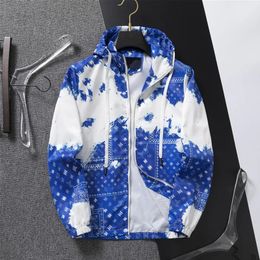 mens jacket sport windbreaker long sleeve mens jackets zipper pocket men casual hoodie coat plaid jackets plus size m3xl