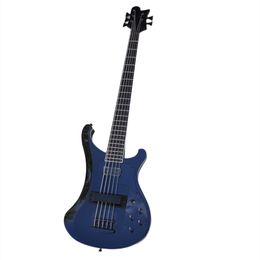 Factory Custom 5 Strings Black Electric Bass Guitar with Rosewood Fingerboard Offer Logo/Color Customize