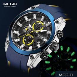 Wristwatches Mens Military Sport Watches Men Waterproof Fashion Blue Sile Strap Wristwatch Man Luxury Top Brand Luminous Dro Dhgarden Otwsa