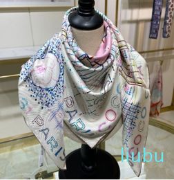 Fashion Brand Silk Square Scarf High-end New Girls Gifts Hairband Couple Scarf Exquisite Accessories Versatile Selection Of Four Seasons