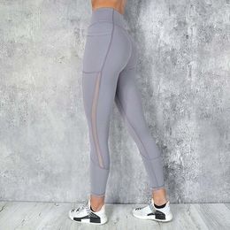 Women's Leggings Black Sexy Women Yoga Sport Leggings Phone Pocket Fitness Running Pants Stretchy Sportswear Gym Leggings Slim Yoga Pant 230418