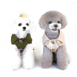 Dog Apparel Pet British Style Tricolour Warm Coat For Autumn And Winter Small Dogs Autumnr Jacket Windbreaker Fall #2