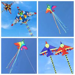 Kite Accessories Free Shipping Plane kites flying toys for children kites string line flying fighter kite flying toy power kite Child kiteL231118