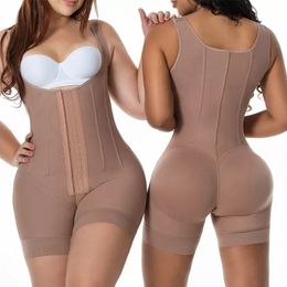 Women's Shapers Faja Colombianas Compression Shapewear Slimming Sheath Full Body Double Post Surgery Lace Butt Lifter Control Belly Sexy Panties 230418