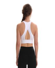 Yoga sports bra shockproof support mesh stitching back sport bra running fitness nonsteel ring gym clothes women underwears lu ta9158140